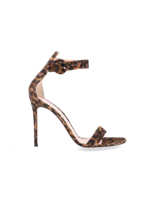 105mm leopard-print sandals