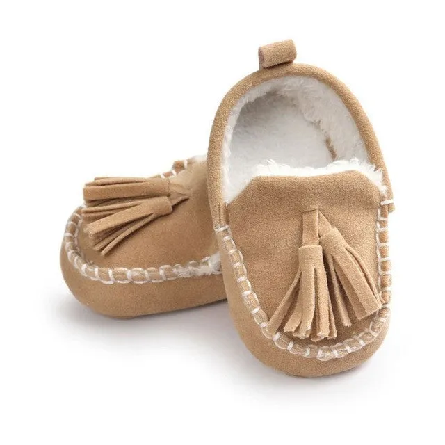 2017 Winter Baby Pu Leather Infant Suede Boots Baby Moccasins Newborn Princess Baby Shoes