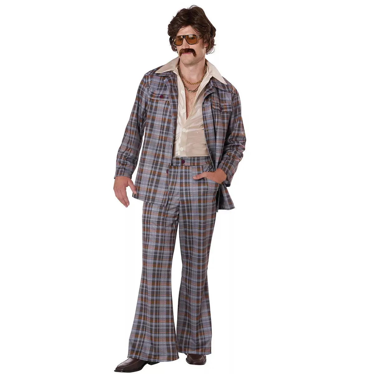 70s Plaid Stallion Leisure Suit Adult Costume