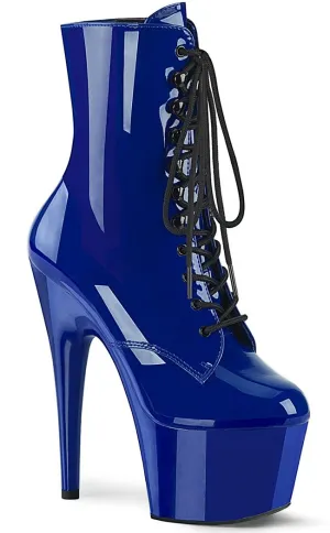 ADORE-1020 Royal Blue Patent Ankle Boots