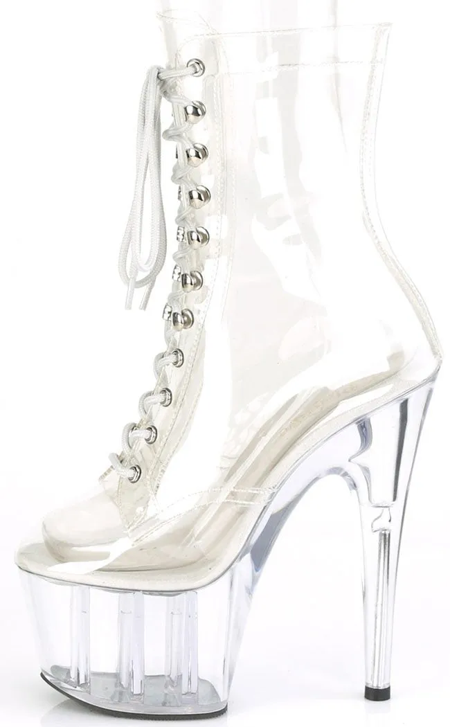 ADORE-1020C Clear Platform Ankle Boots