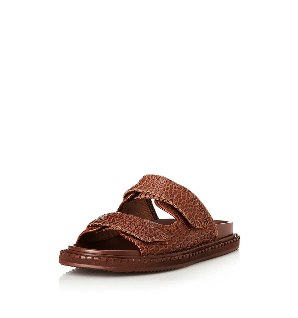 Alias Mae Paros Slide in Tan Croc Leather