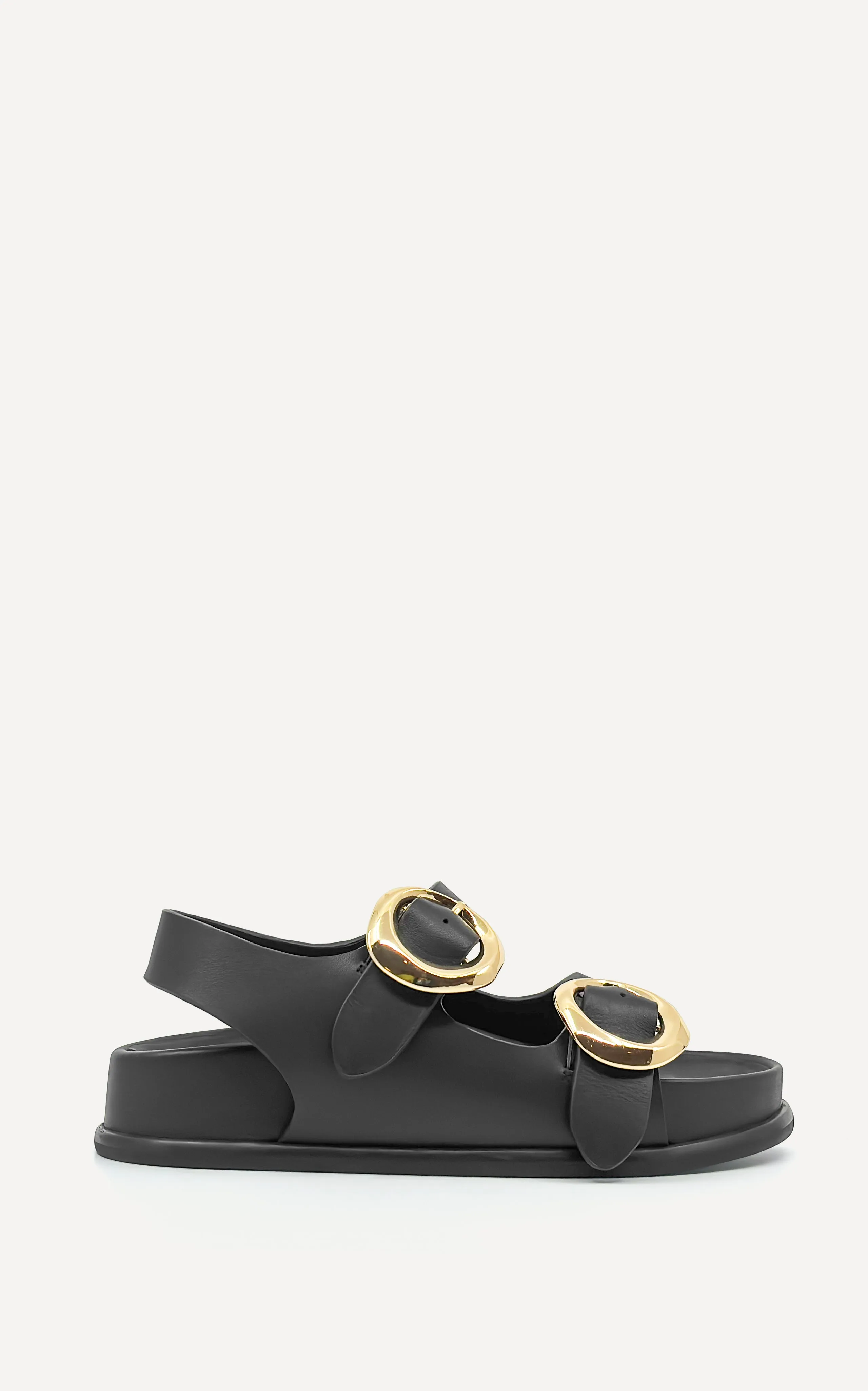 Allegra Chunky Flat Sandal | Black