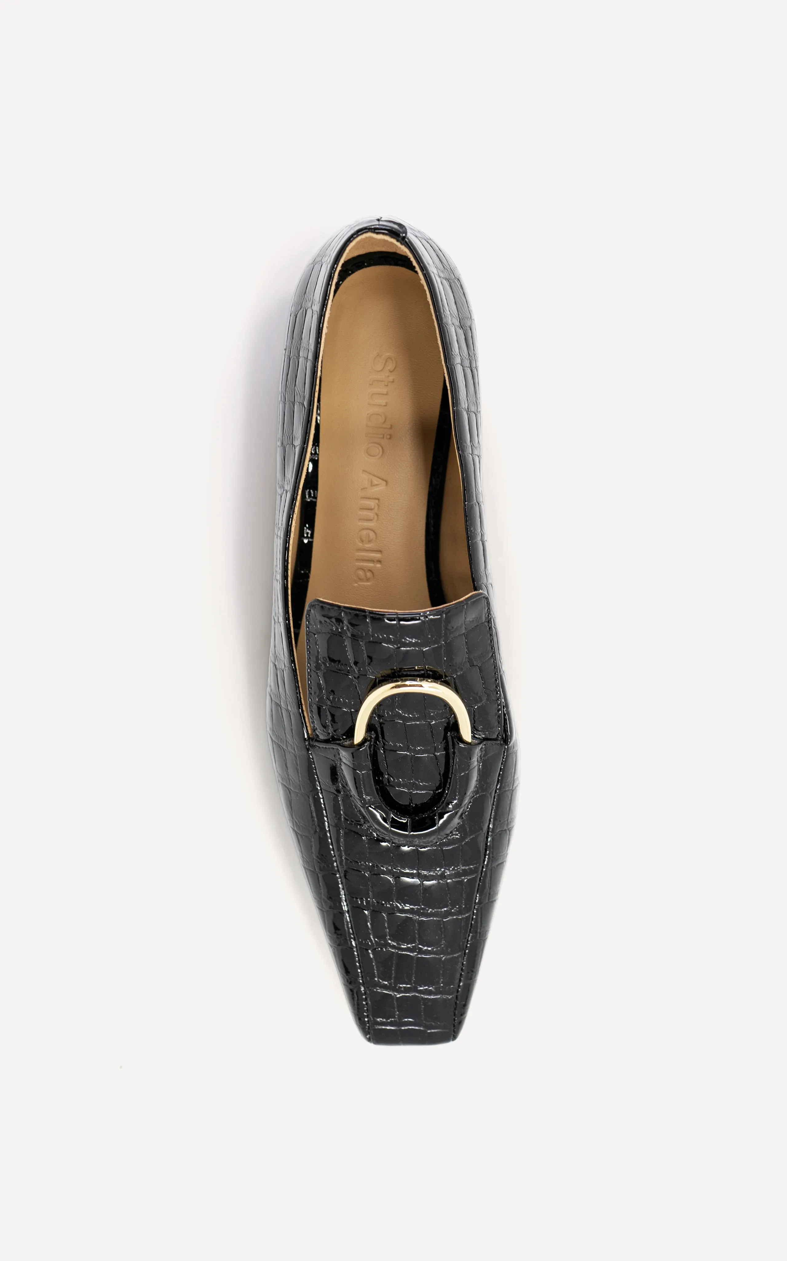 Austin Loafer | Black Crocodile