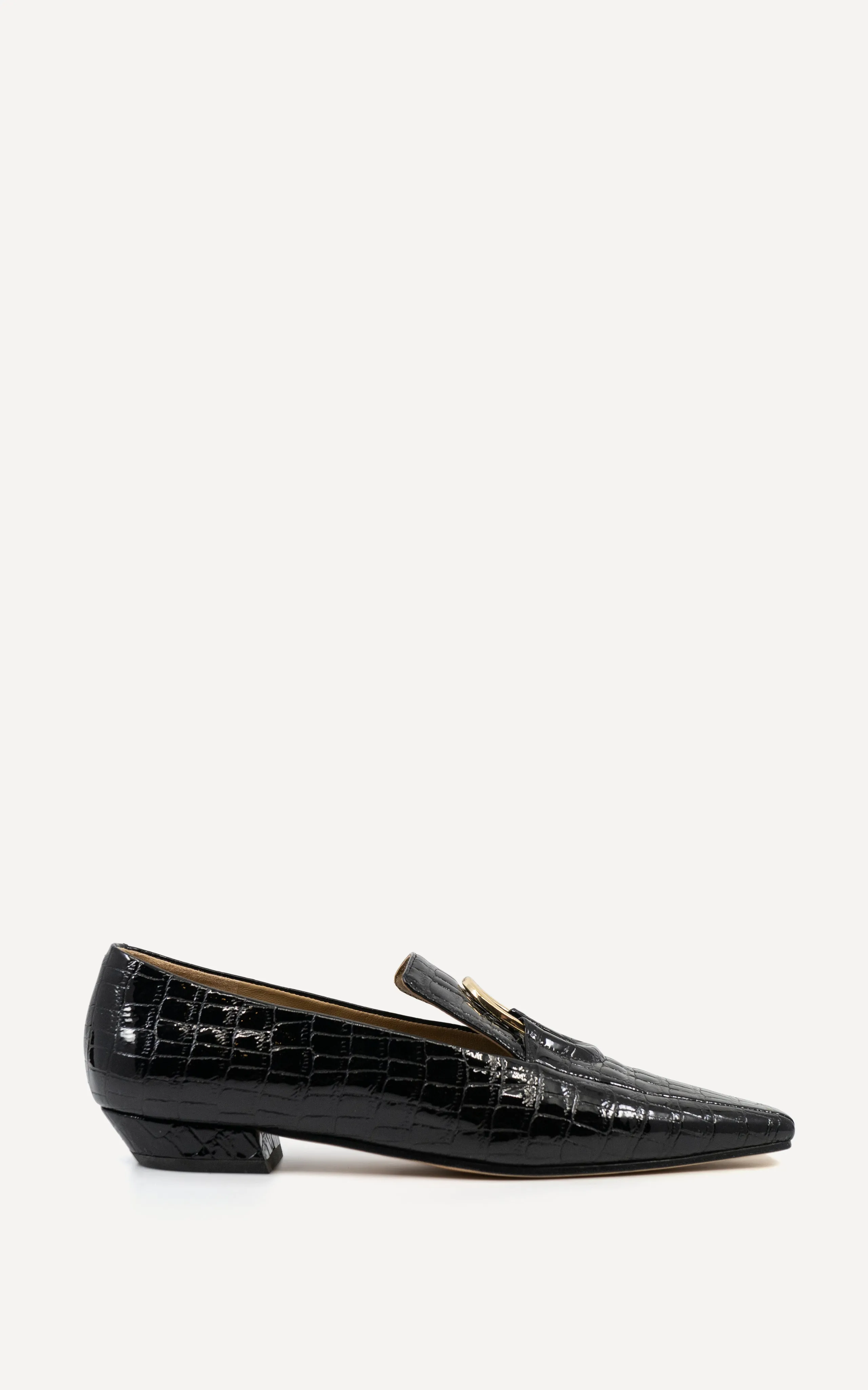 Austin Loafer | Black Crocodile