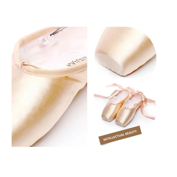 Ballet Lace Pointe Shoes Professional Flat Dance Shoes, Size: 31(Canvas)