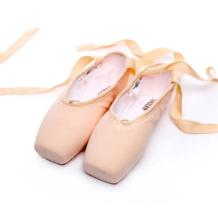 Ballet Lace Pointe Shoes Professional Flat Dance Shoes, Size: 31(Canvas)