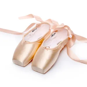 Ballet Lace Pointe Shoes Professional Flat Dance Shoes, Size: 31(Satin Nude)