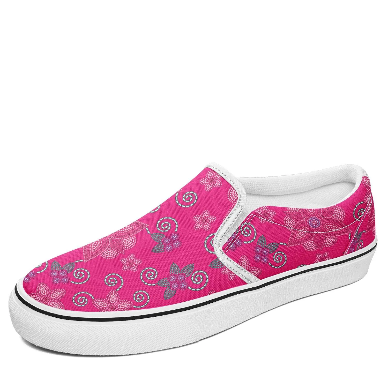 Berry Picking Pink Otoyimm Kid's Canvas Slip On Shoes