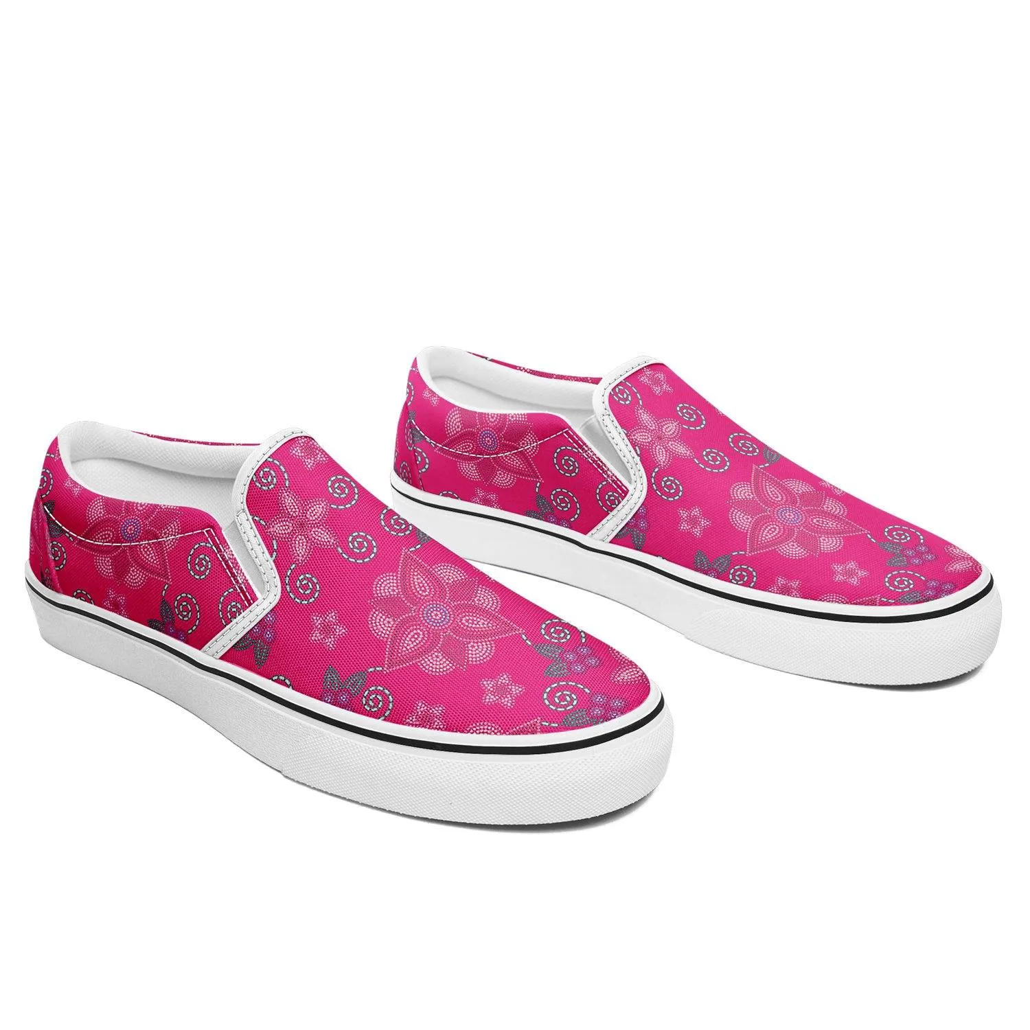 Berry Picking Pink Otoyimm Kid's Canvas Slip On Shoes