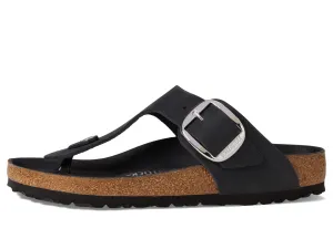 Birkenstock Gizeh Big Buckle Sandals - Oiled Leather, black