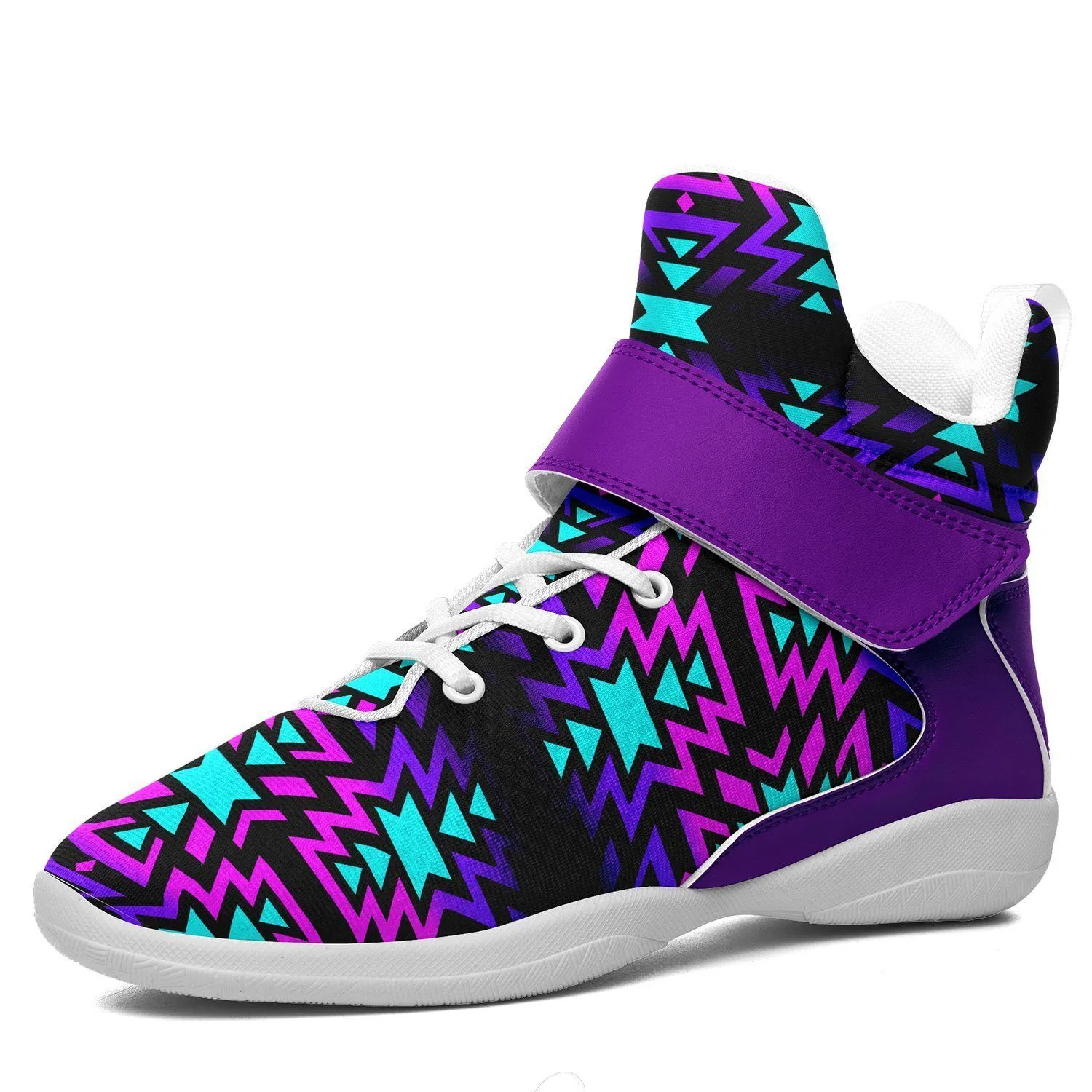 Black Fire Winter Sunset Kid's Ipottaa Basketball / Sport High Top Shoes