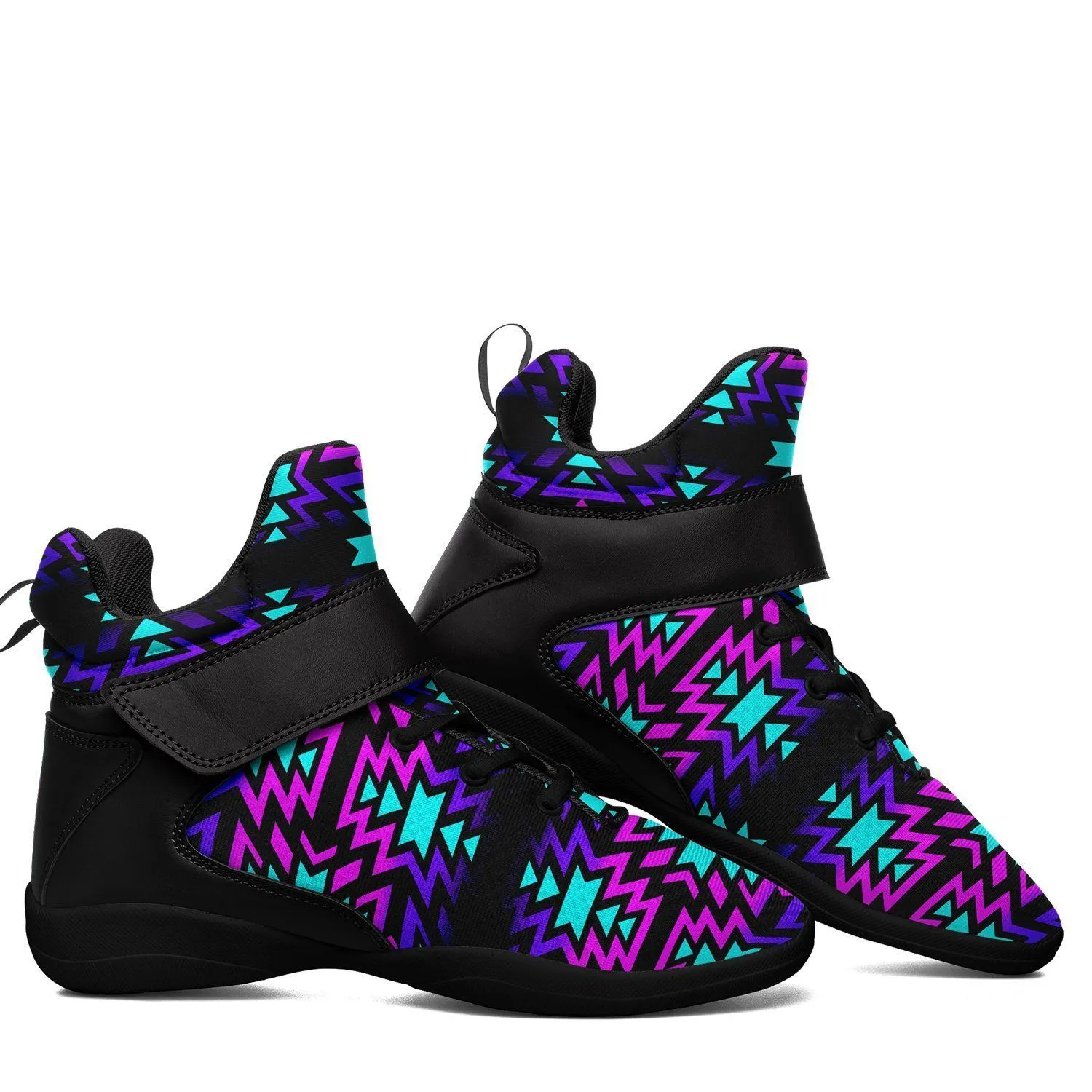 Black Fire Winter Sunset Kid's Ipottaa Basketball / Sport High Top Shoes