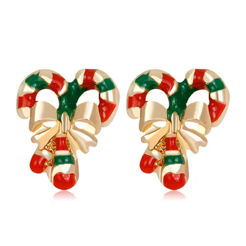 Cartoon Bell Santa Claus Stud Earrings