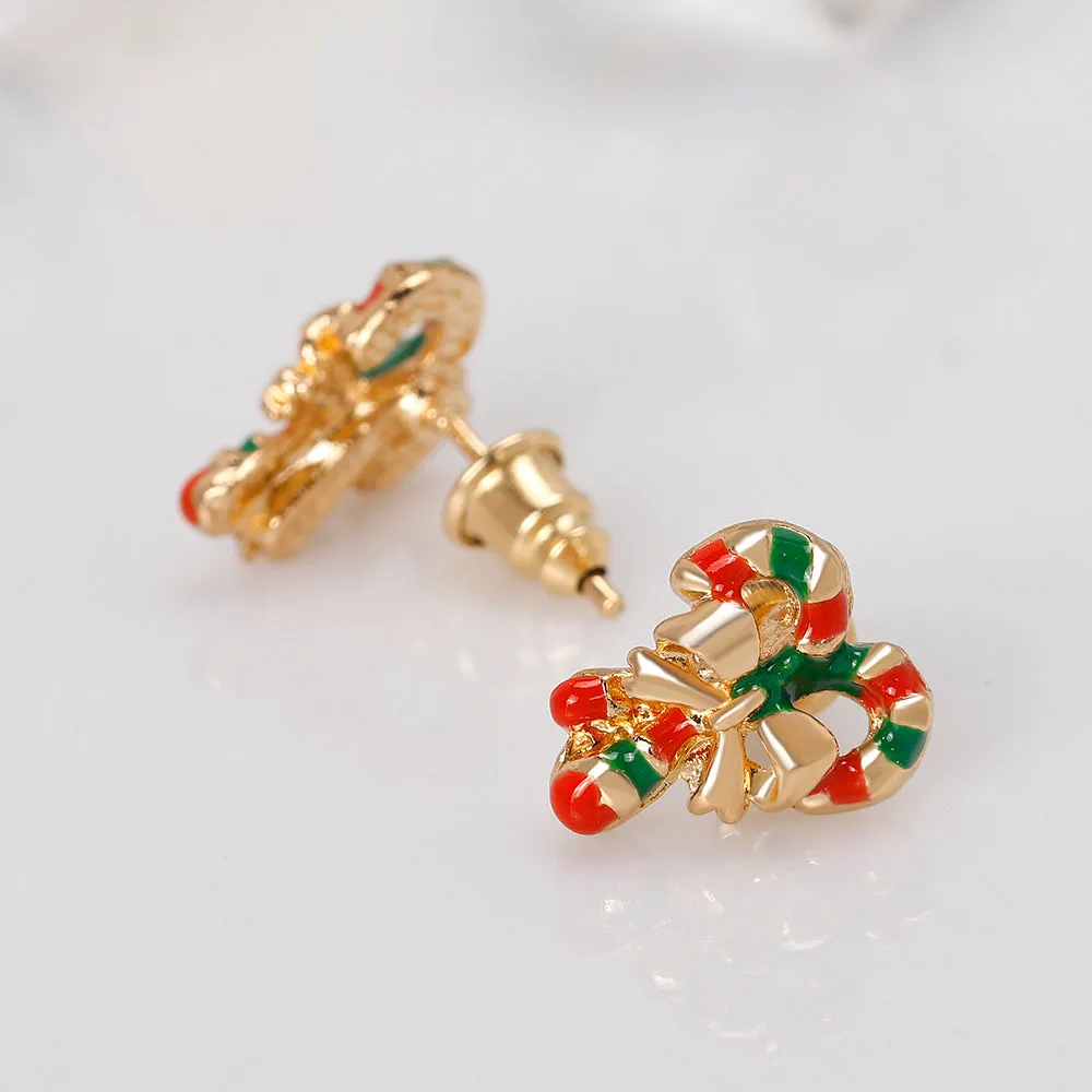 Cartoon Bell Santa Claus Stud Earrings