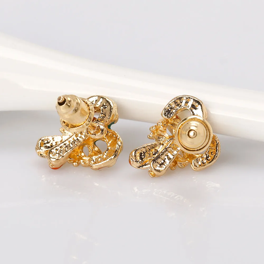 Cartoon Bell Santa Claus Stud Earrings