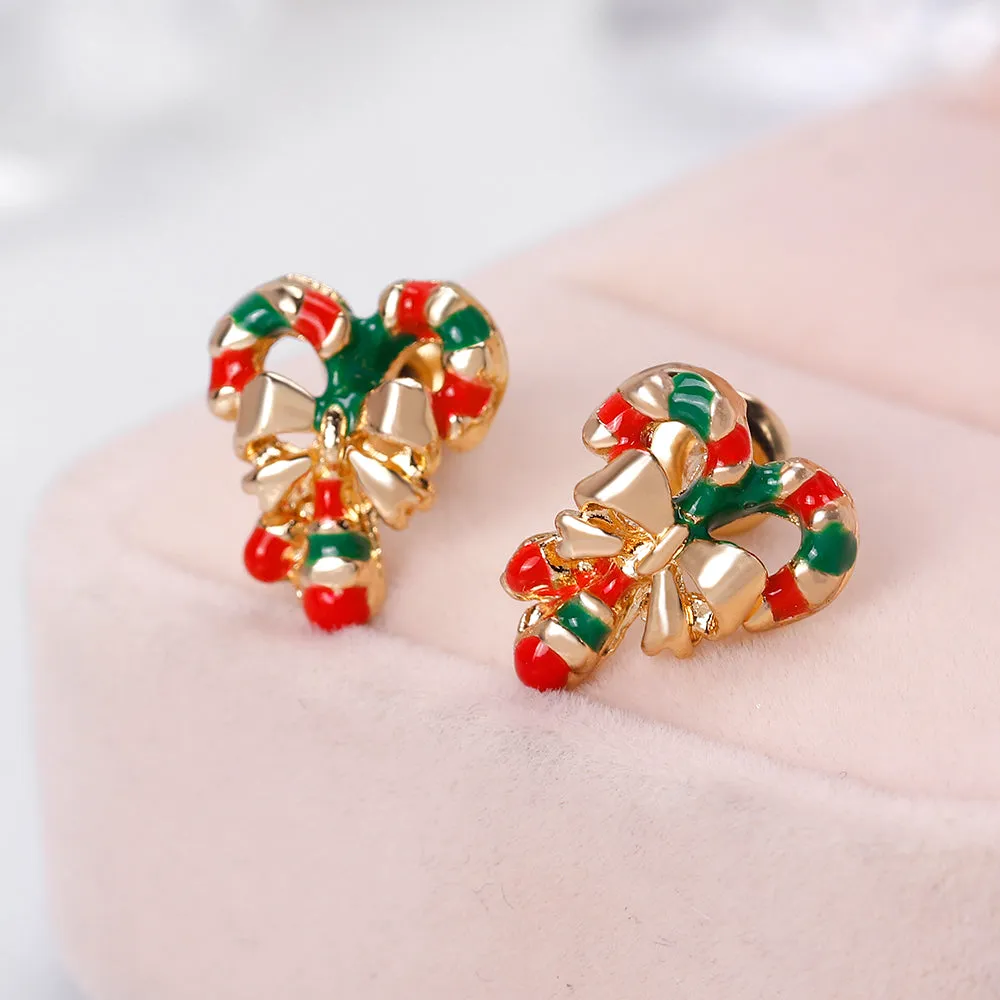 Cartoon Bell Santa Claus Stud Earrings