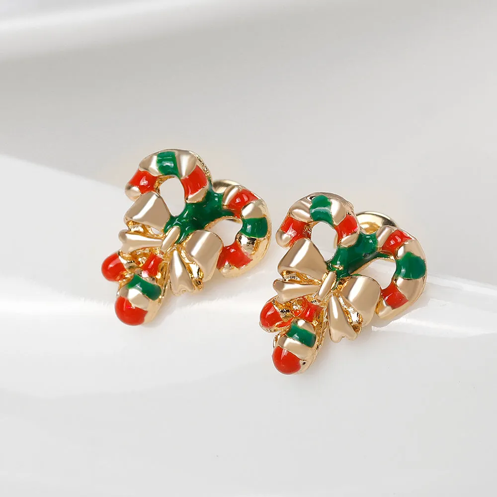 Cartoon Bell Santa Claus Stud Earrings