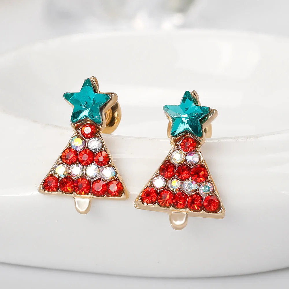 Christmas Tree Cartoon Earring