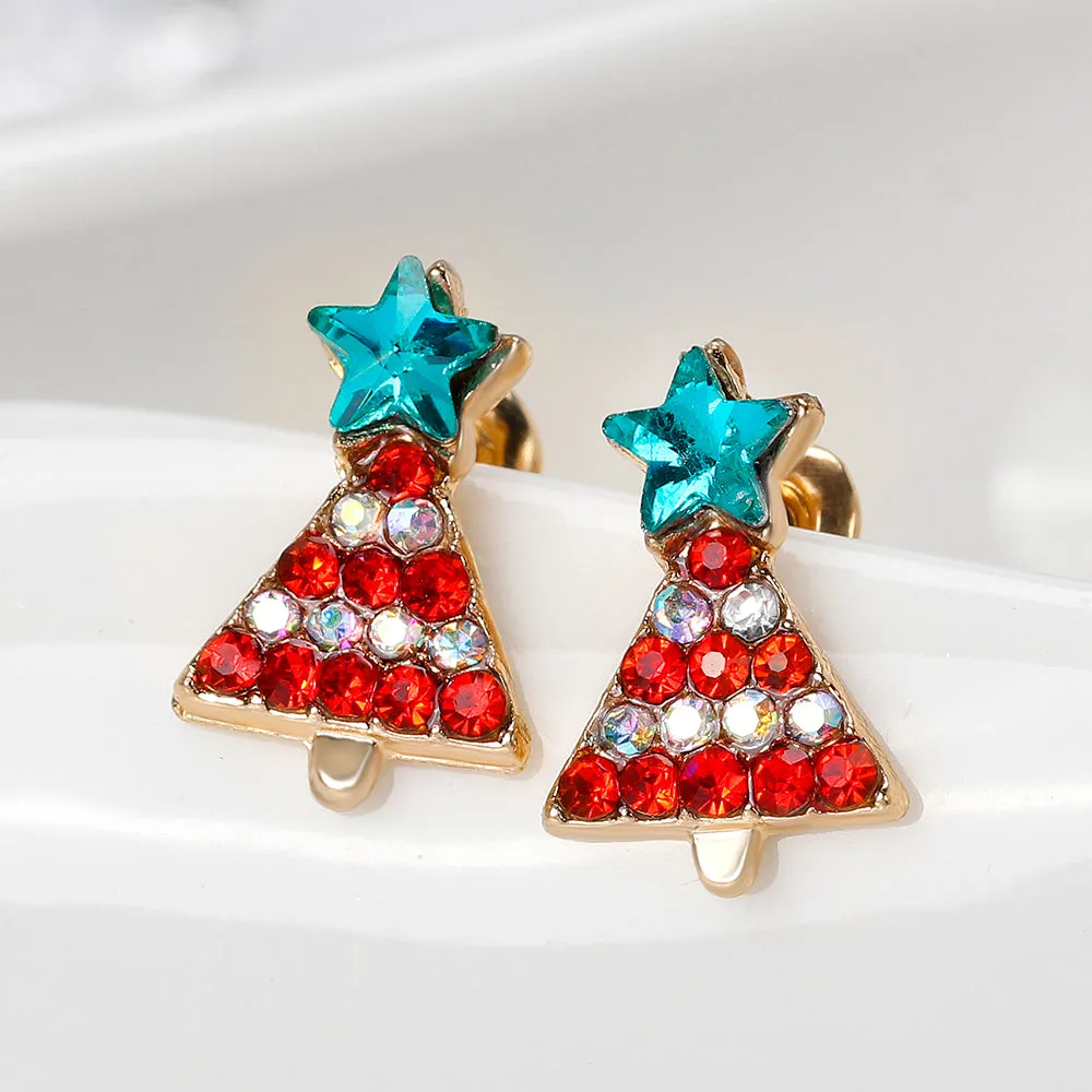 Christmas Tree Cartoon Earring