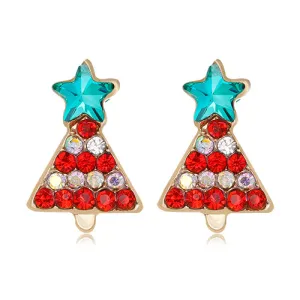 Christmas Tree Cartoon Earring