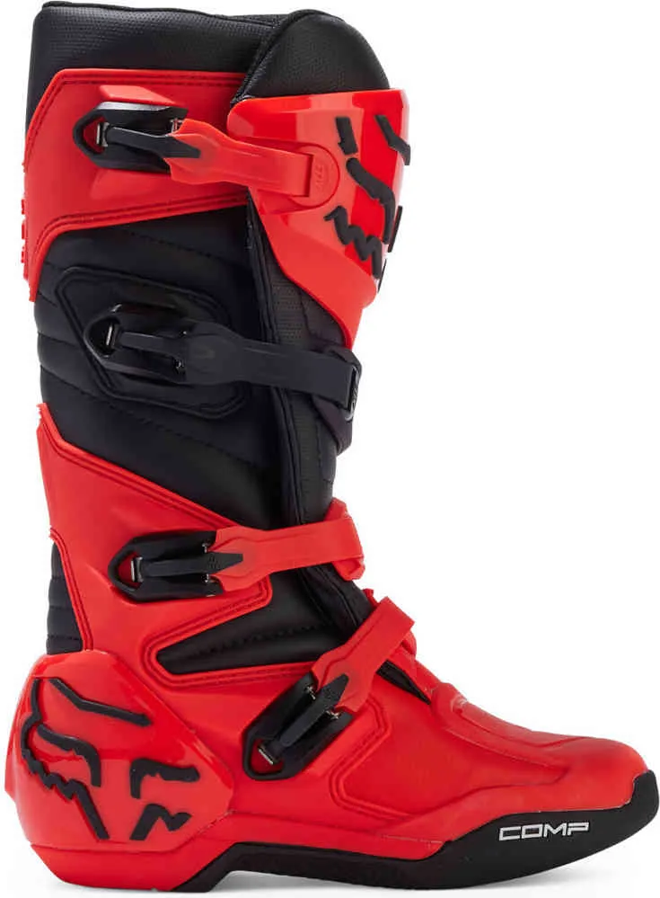 Comp 2023 FOX Youth Motocross Boots, Red/Black