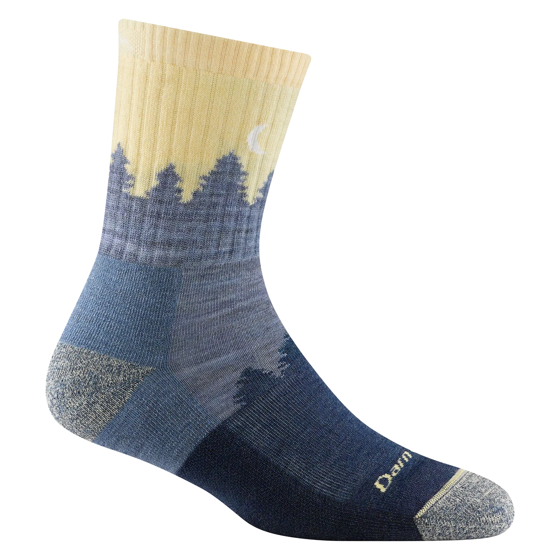 DARN TOUGH #1971 WOMEN'S TREELINE MICRO CREW MIDWEIGHT HIKING SOCK- LIGHT DENIM