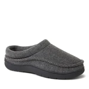 Dearfoams Mens Thompson Wool Blend Clog W/ Whipstitch