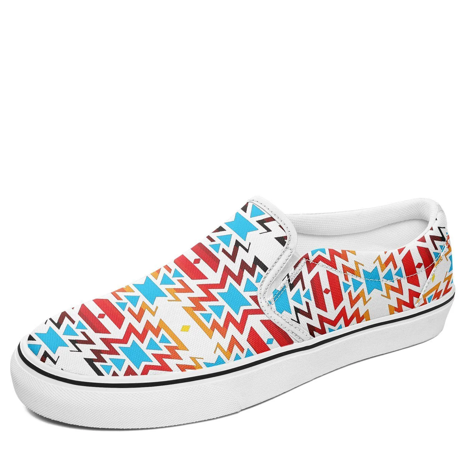 Fire Colors and Sky Otoyimm Kid's Canvas Slip On Shoes