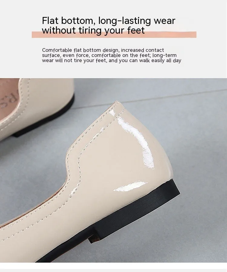 Flat Female Square Toe Low-cut Low Heel Work Casual Women's Shoes