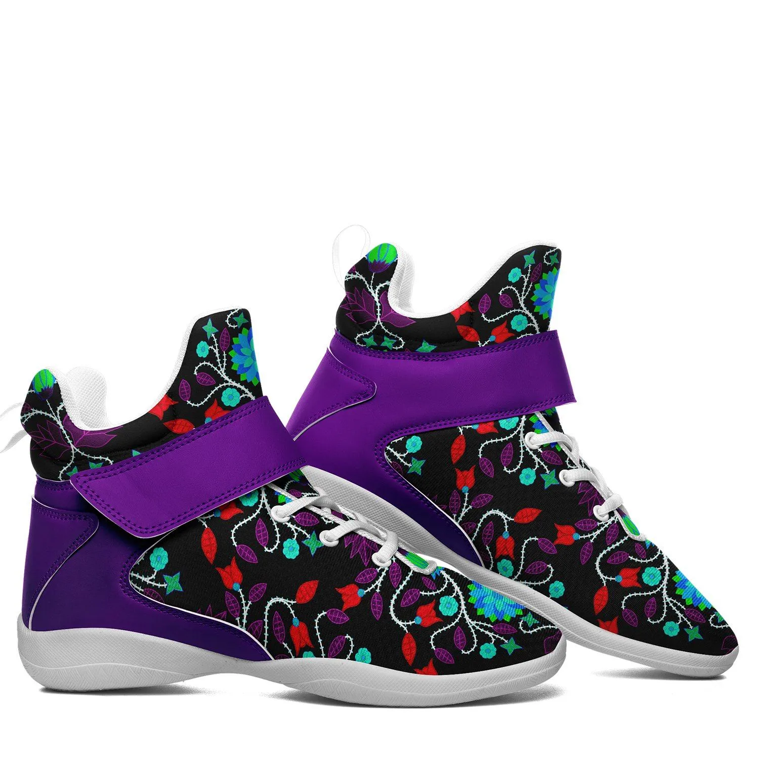 Floral Beadwork Four Clans Winter Ipottaa Basketball / Sport High Top Shoes