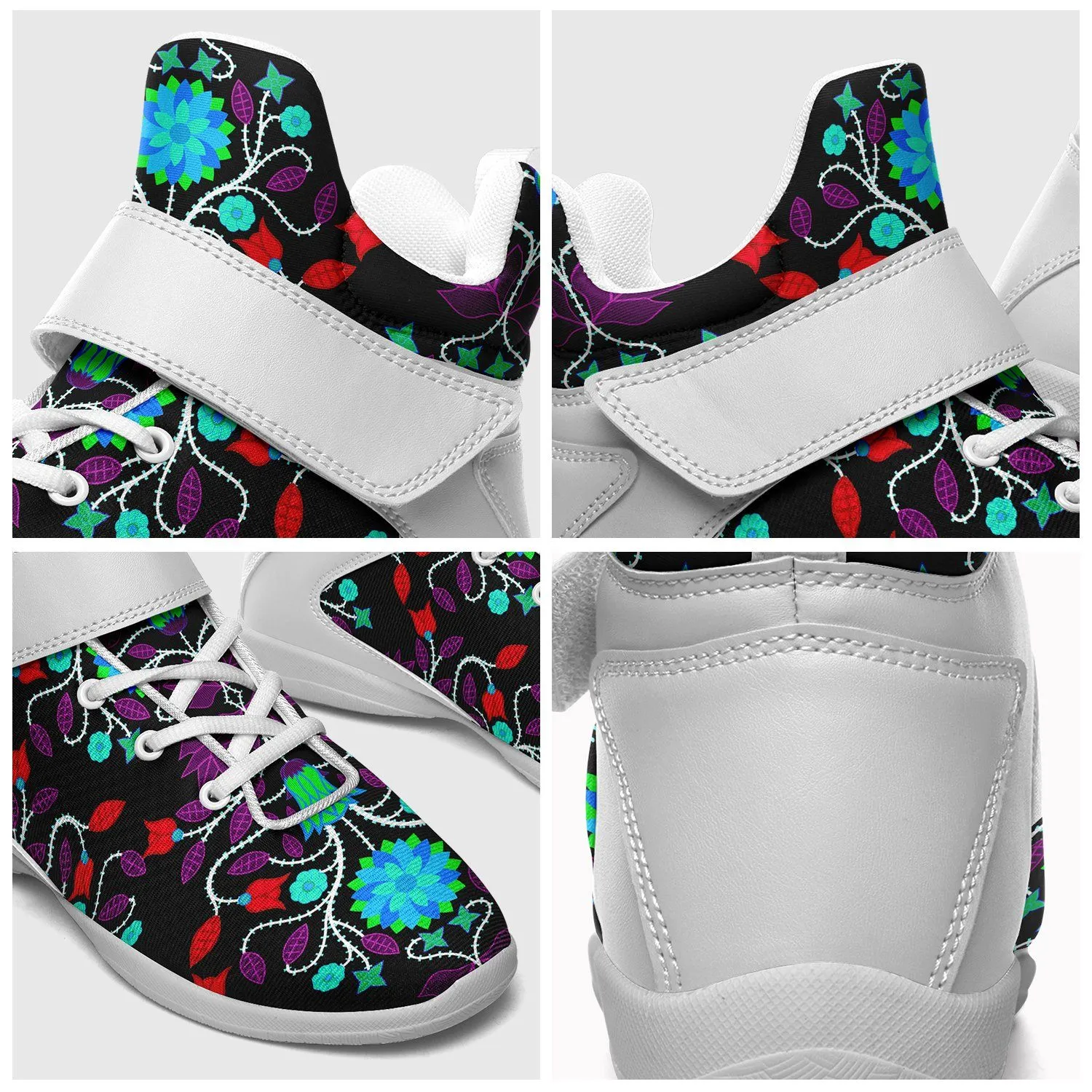 Floral Beadwork Four Clans Winter Ipottaa Basketball / Sport High Top Shoes