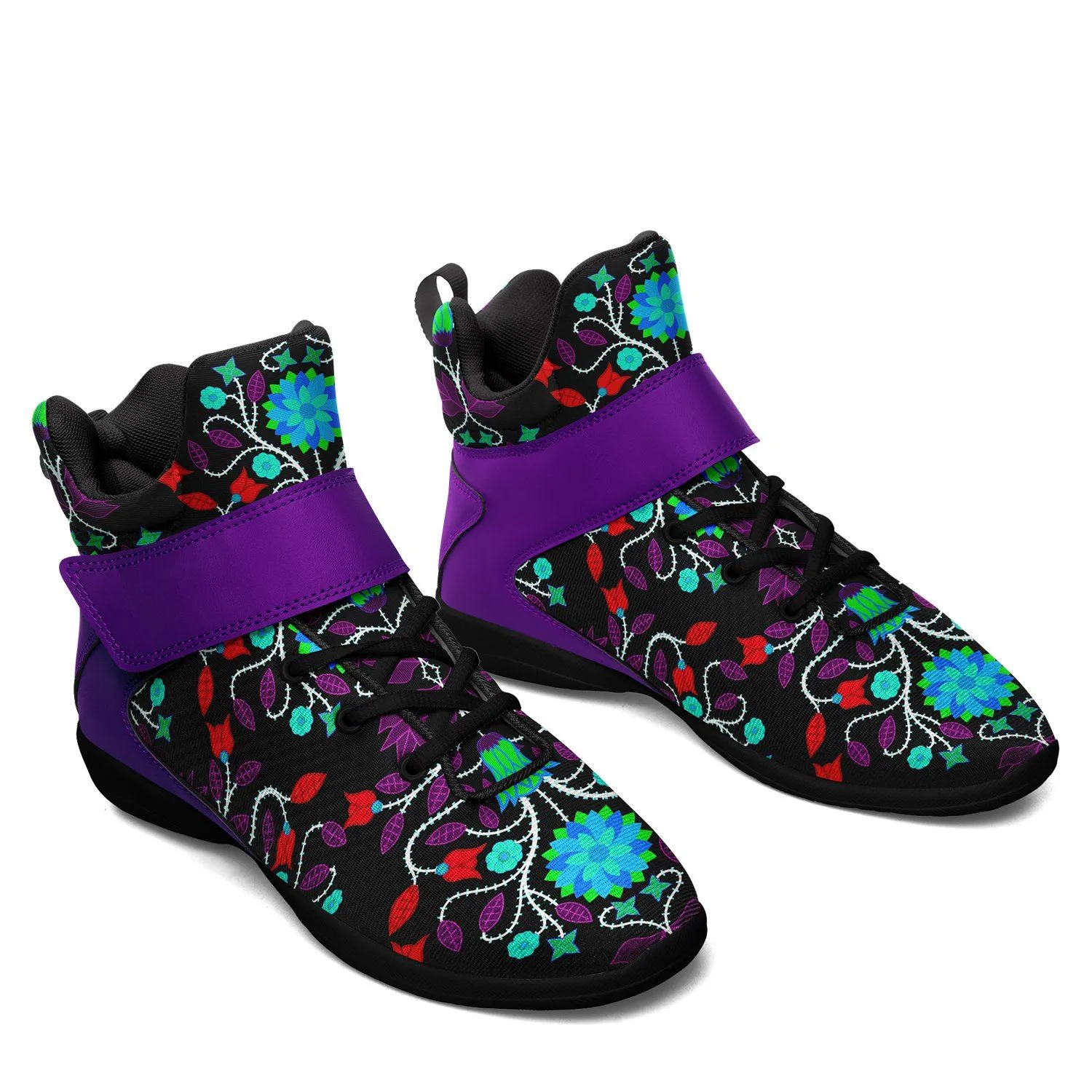 Floral Beadwork Four Clans Winter Ipottaa Basketball / Sport High Top Shoes