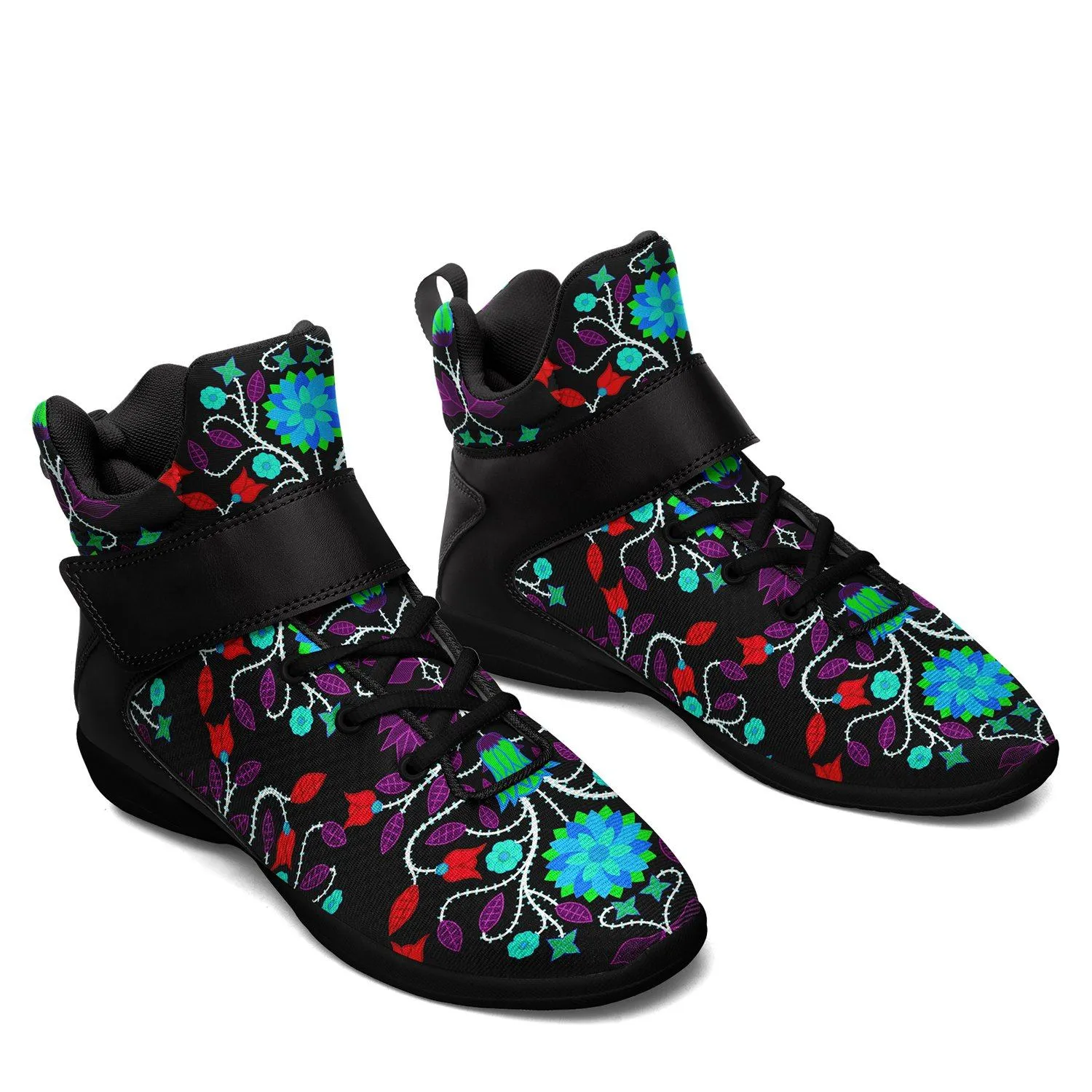 Floral Beadwork Four Clans Winter Ipottaa Basketball / Sport High Top Shoes