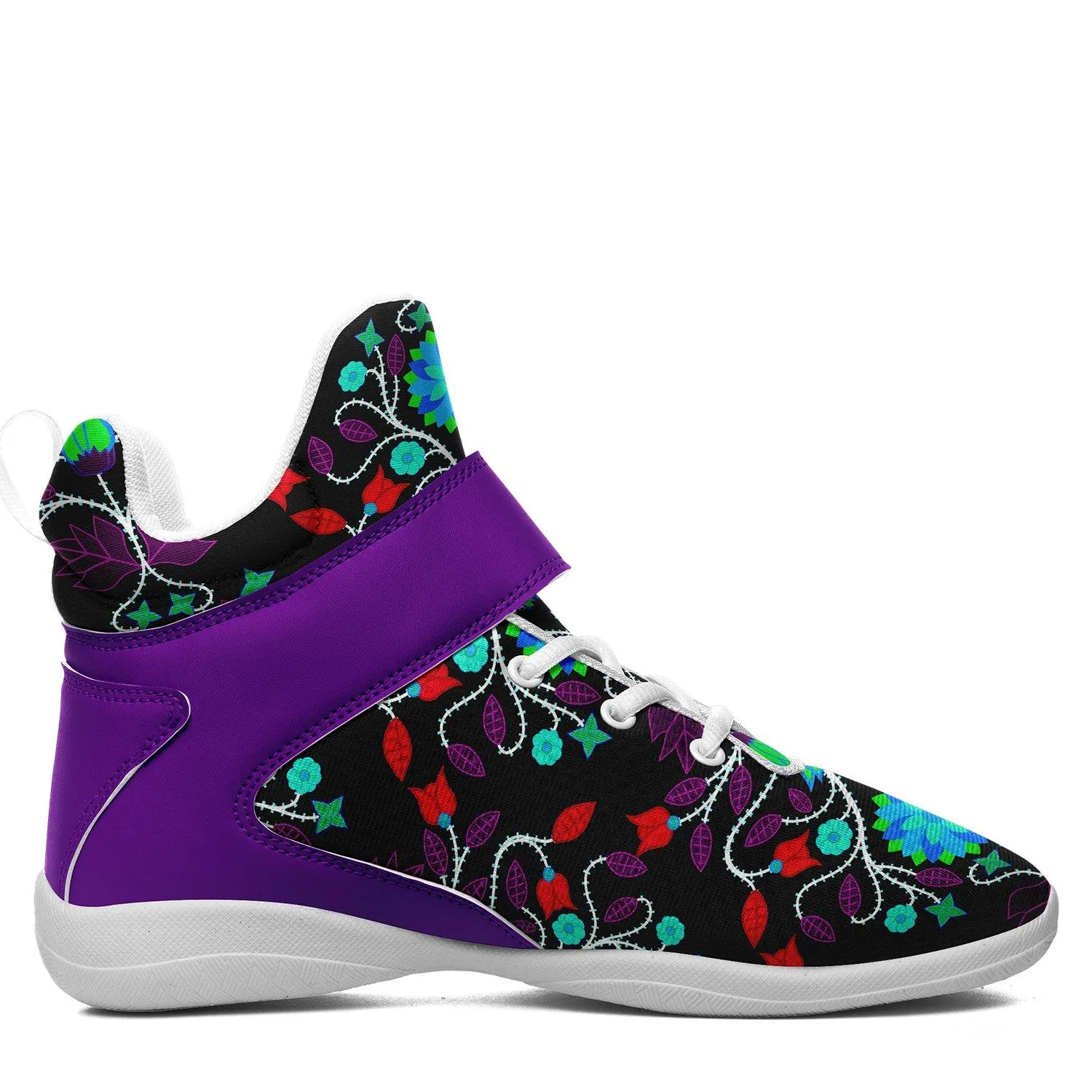 Floral Beadwork Four Clans Winter Ipottaa Basketball / Sport High Top Shoes