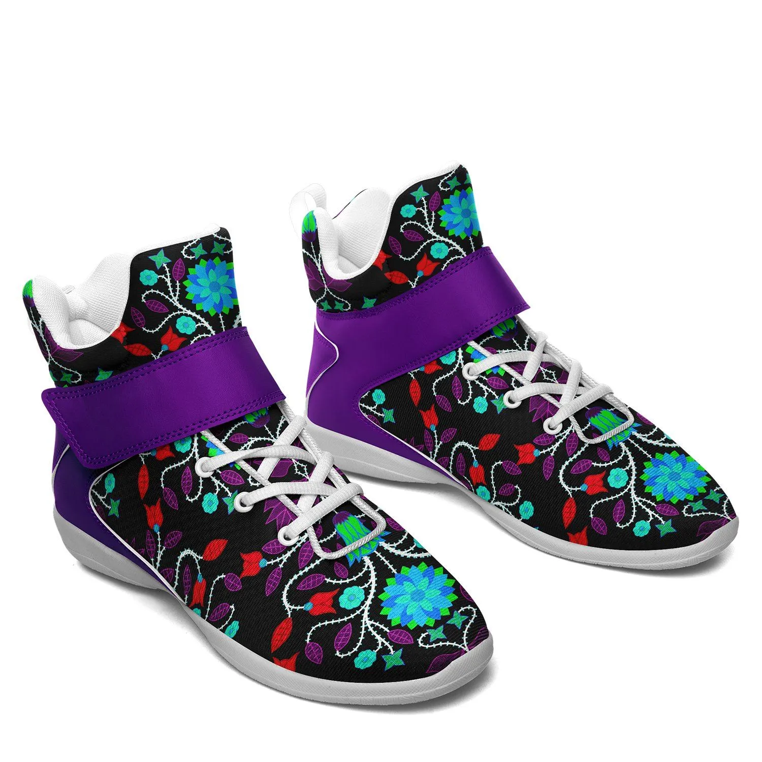 Floral Beadwork Four Clans Winter Ipottaa Basketball / Sport High Top Shoes