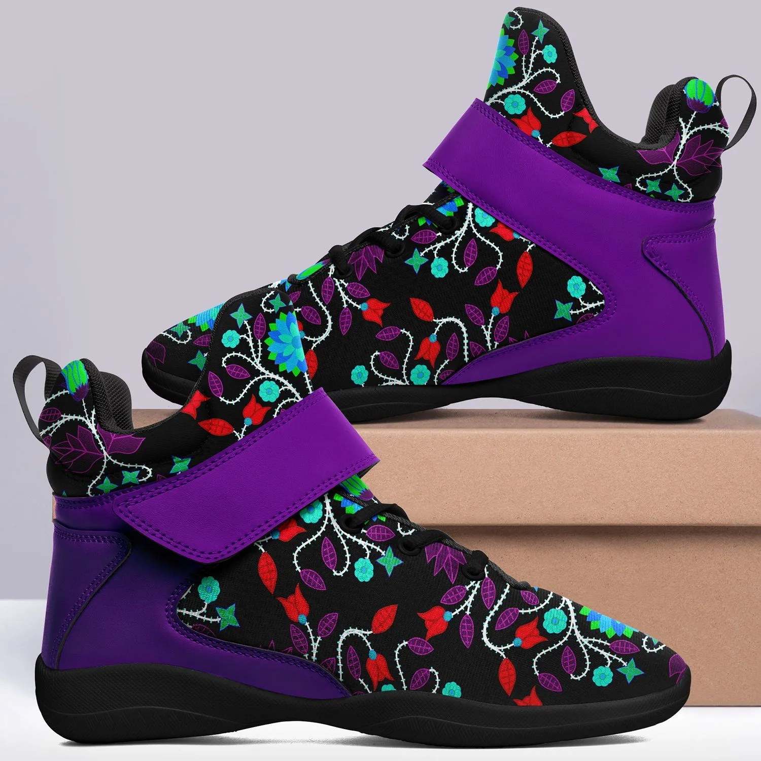 Floral Beadwork Four Clans Winter Ipottaa Basketball / Sport High Top Shoes