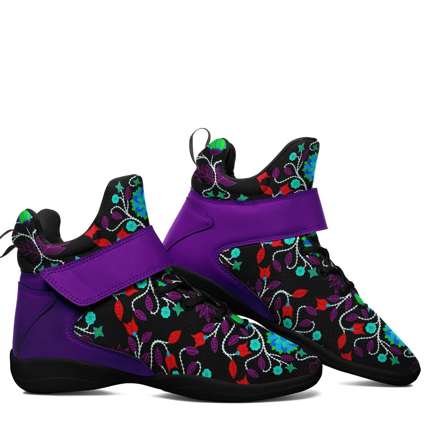 Floral Beadwork Four Clans Winter Ipottaa Basketball / Sport High Top Shoes