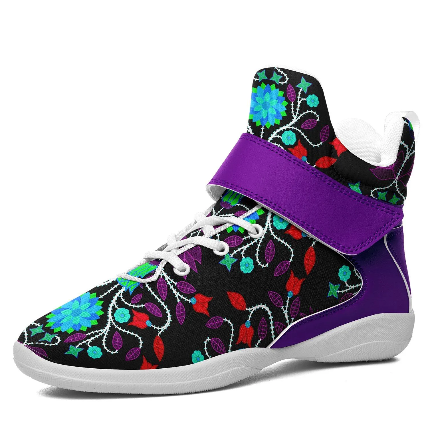 Floral Beadwork Four Clans Winter Ipottaa Basketball / Sport High Top Shoes