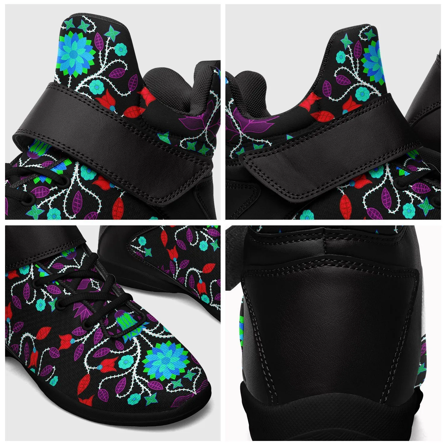 Floral Beadwork Four Clans Winter Ipottaa Basketball / Sport High Top Shoes