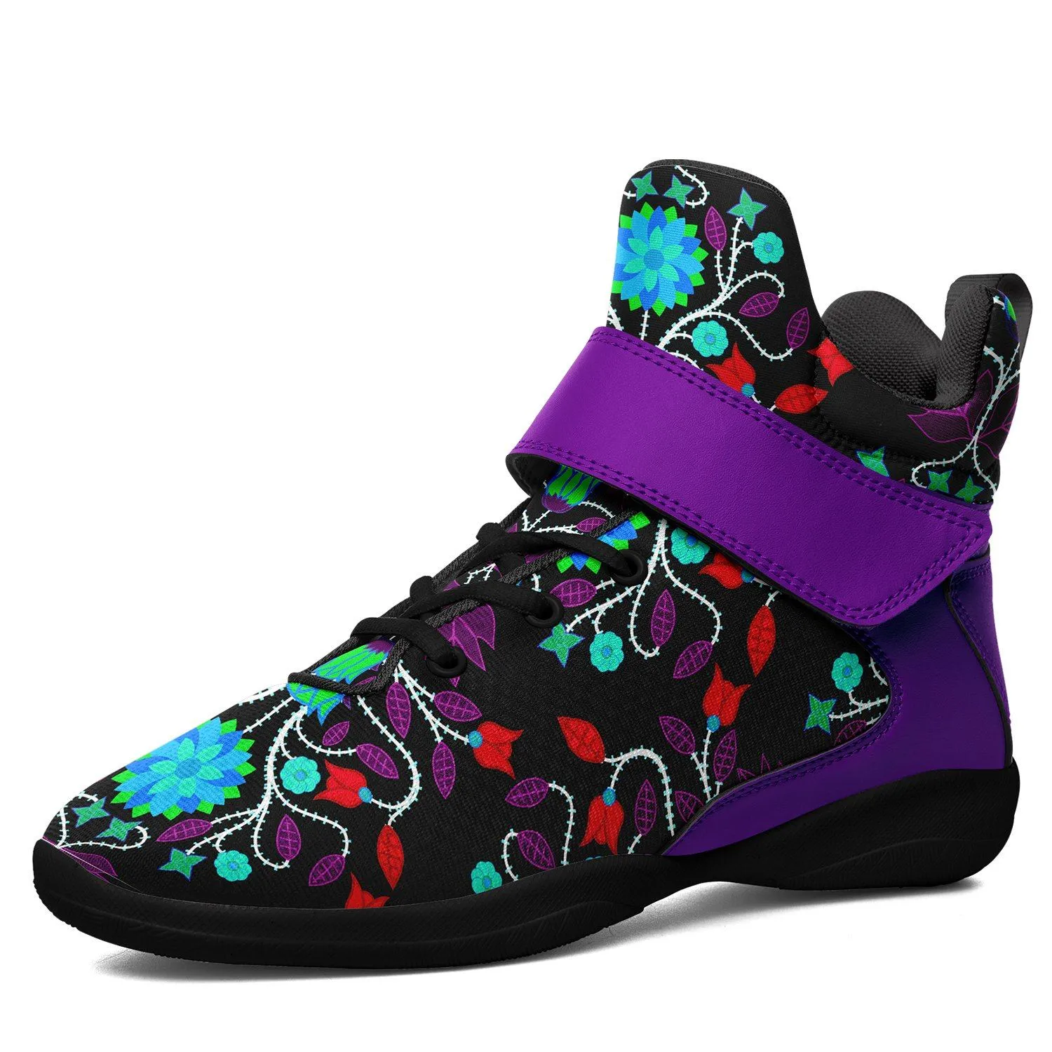 Floral Beadwork Four Clans Winter Ipottaa Basketball / Sport High Top Shoes