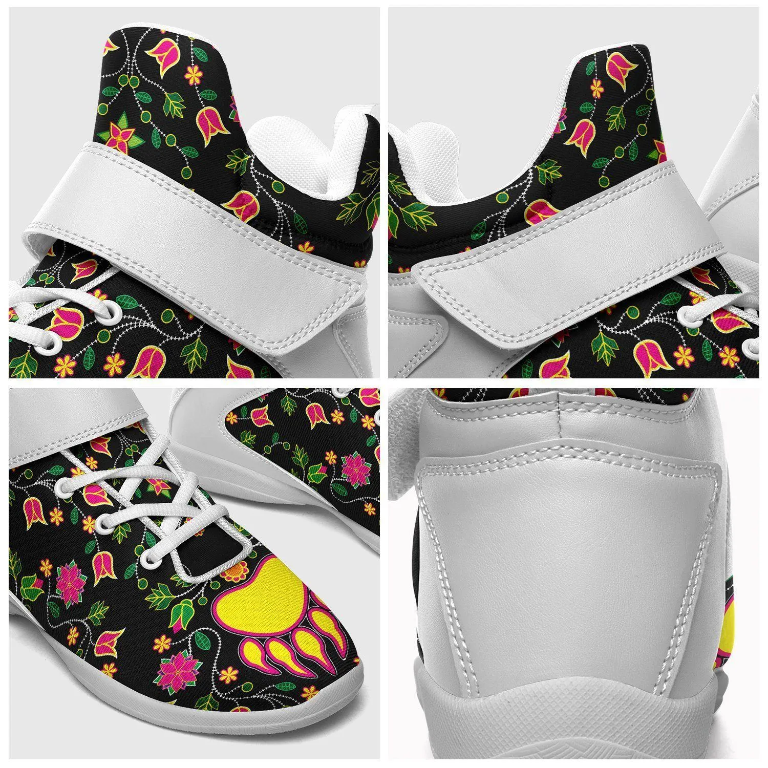 Floral Bearpaw Ipottaa Basketball / Sport High Top Shoes - White Sole