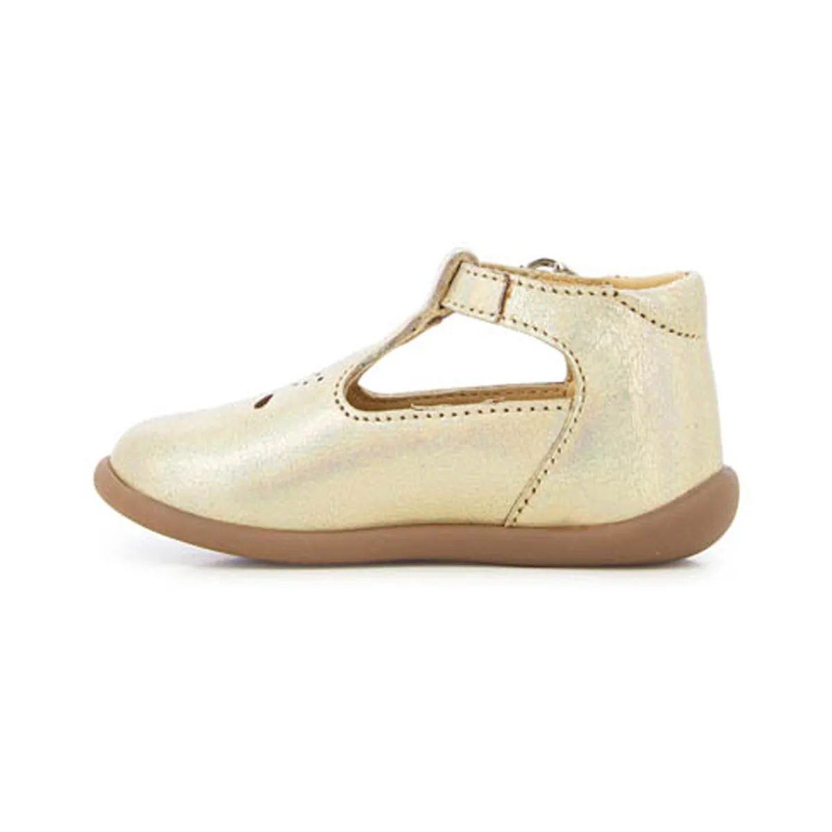 Gold Stand-Up Salome Buck Mirante Shoes