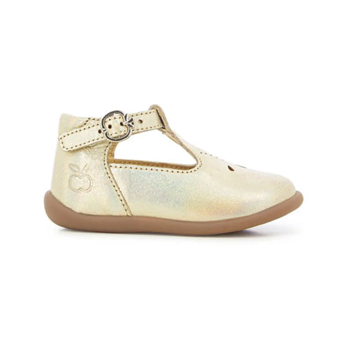 Gold Stand-Up Salome Buck Mirante Shoes