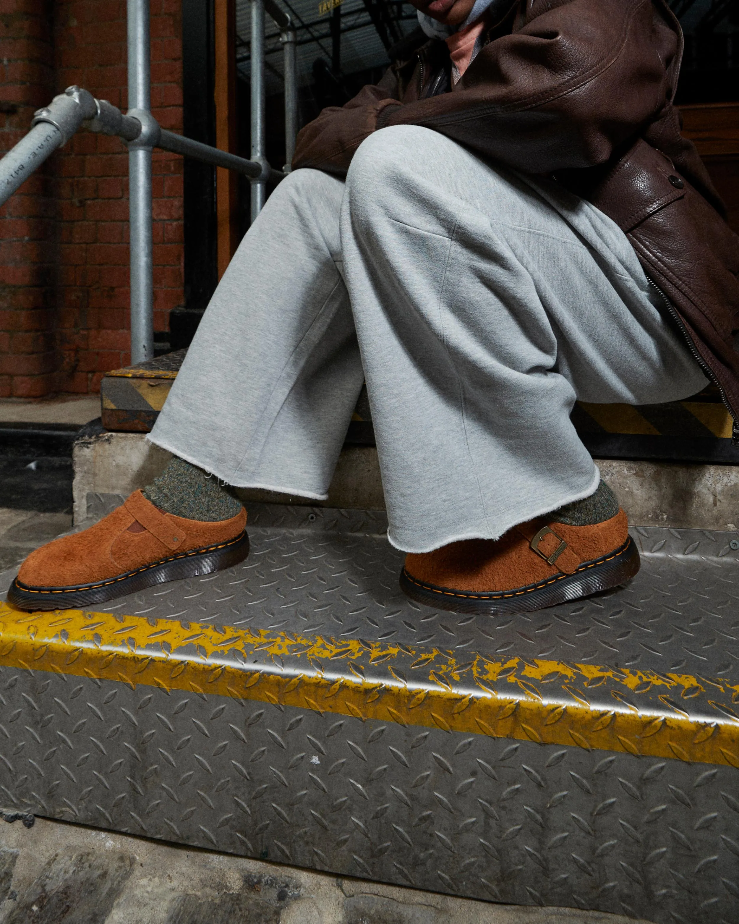 Isham Suede Lined Faux Shearling Stiletto Mules Dr .  Martens