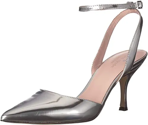 KATE SPADE - SIMONE SILVER LEATHER PUMPS **FREE SHIPPING**