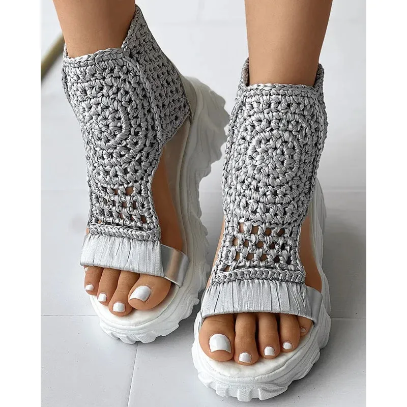 Knit Circle Sandals