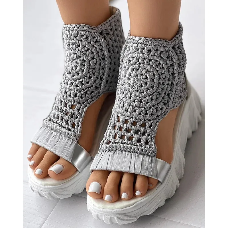 Knit Circle Sandals