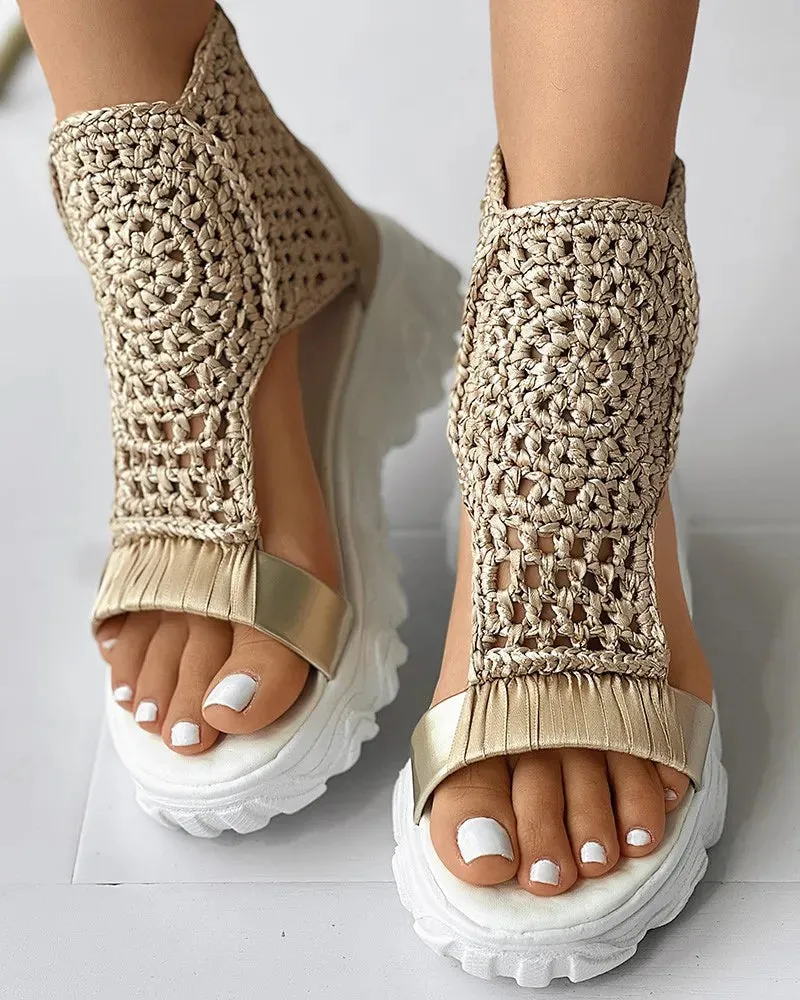 Knit Circle Sandals