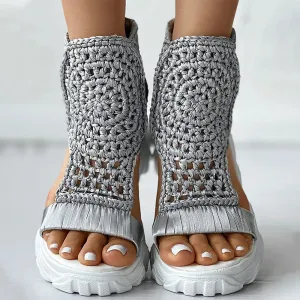 Knit Circle Sandals